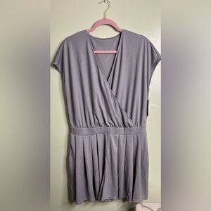 Halara v-neck short sleeve pocket waffle casual romper, size XL